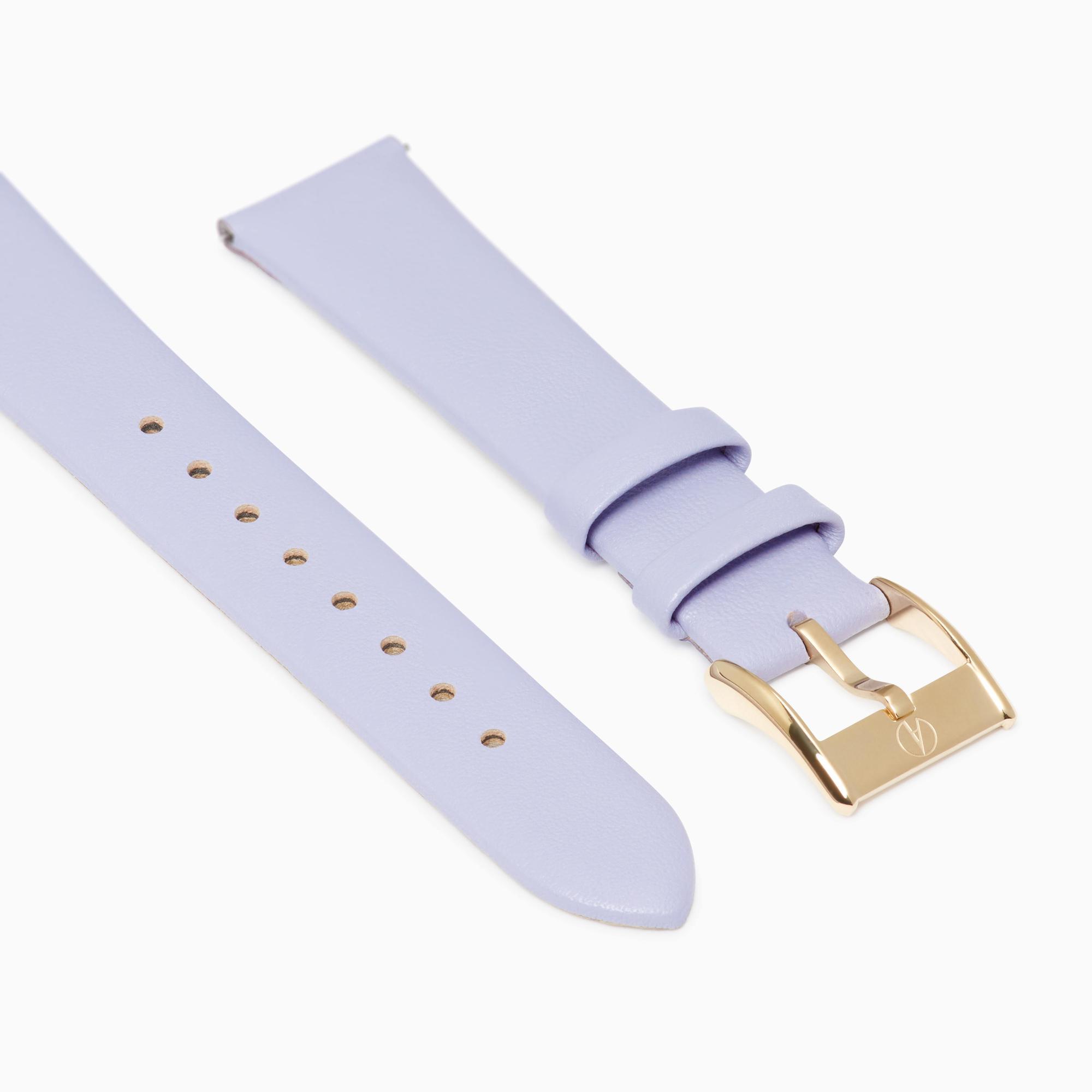 Accurist Rectangle Ladies Lilac Leather 19mm Strap